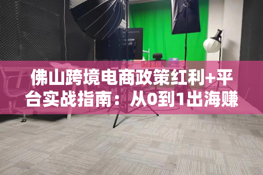 佛山跨境电商政策红利+平台实战指南：从0到1出海赚钱的完整路径